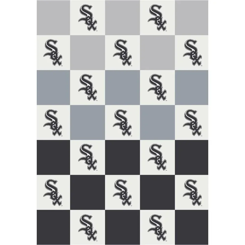 NEW The Styled Collection Chicago White Sox MLB Buttery‎ Ombre Check Blanket